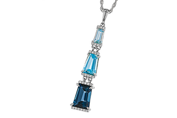 B320-12759: NECKLACE 2.60 TW BLUE TOPAZ 2.65 TGW