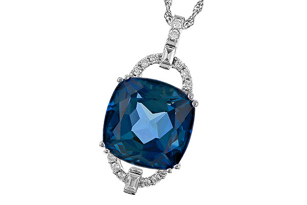 C320-10059: NECK 9.00 LONDON BLUE TOPAZ 9.20 TGW (12MM LBT)