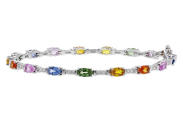 C320-10987: BRACELET 4.76 MULTI-COLOR SAPPH 5.08 TGW (7")