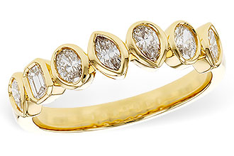 C320-15541: LDS DIA WED RG .62 TW FANCY CUT DIAS