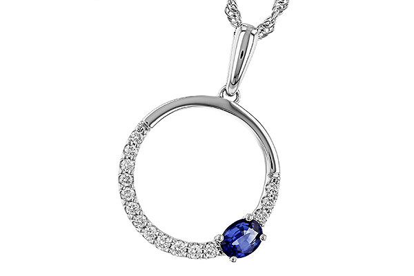 G320-11832: NECKLACE .28 SAPPHIRE .43 TGW