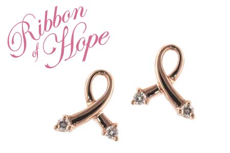 M045-62777: PINK GOLD EARRINGS .07 TW